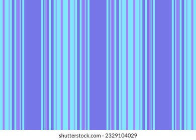 Textile stripe fabric of seamless vector lines with a texture background vertical pattern in indigo and cyan colors.