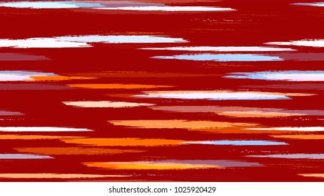 Textile Striped Vector Seamless Grunge Texture. Hand Painted Fashion Seamless Pattern. Holiday, Summer Watercolor Texture. Fabric, Fashion Print Design Background.