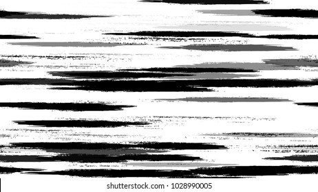 Textile Striped Vector Seamless Grunge Texture. Grungy Seamless Lines Pattern Design. Dyed Stripes in Watercolor Style. Packaging, Fabric Print Design Pattern.