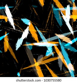 Textile Striped Vector Seamless Grunge Texture. Hand Drawn Fashion Seamless Pattern. Holiday, Summer Watercolor Texture. Cloth, Linen, Textile Print Design Pattern.