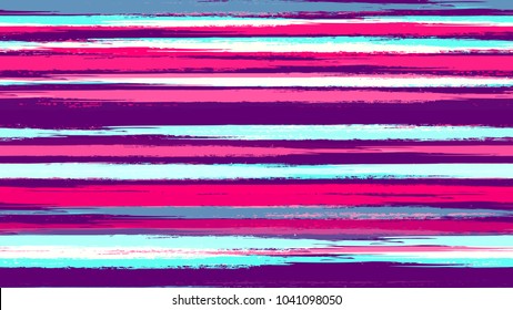 Textile Striped Vector Seamless Grunge Texture. Hand Painted Fashion Seamless Pattern. Holiday, Summer Watercolor Texture. Fabric, Fashion Print Design Background.