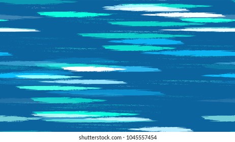 Textile Striped Vector Seamless Grunge Texture. Hand Painted Fashion Seamless Pattern. Holiday, Summer Watercolor Texture. Packaging, Fabric Print Design Pattern.