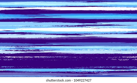Textile Striped Vector Seamless Grunge Texture. Paintbrush Lines Seamless Pattern. Dyed Stripes in Watercolor Style. Fabric, Fashion Print Design Background.