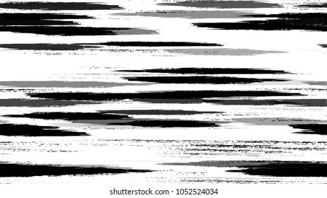 Textile Striped Vector Seamless Grunge Texture. Hand Drawn Fashion Seamless Pattern. Dyed Stripes in Watercolor Style. Fabric, Fashion Print Design Pattern.