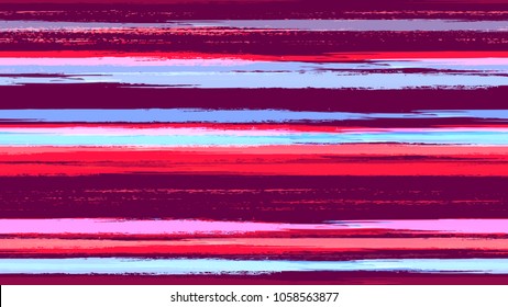 Textile Striped Vector Seamless Grunge Texture. Hand Drawn Fashion Seamless Pattern. Painted Watercolor Style Texture. Packaging, Fabric Print Design Background.