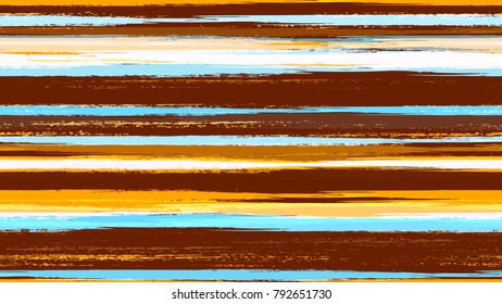 Textile Striped Vector Seamless Grunge Texture. Hand Painted Fashion Seamless Pattern. Painted Watercolor Style Texture. Packaging, Fabric Print Design Background.