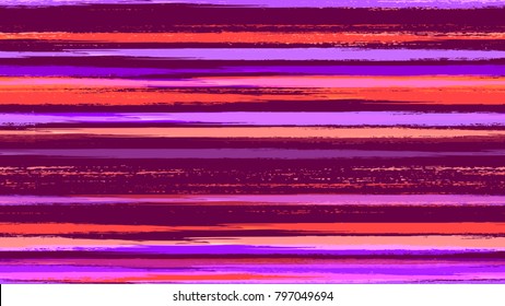 Textile Striped Vector Seamless Grunge Texture. Paintbrush Lines Seamless Pattern. Holiday, Summer Watercolor Texture. Cloth, Linen, Textile Print Design Pattern.