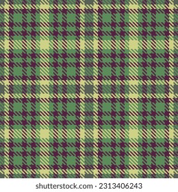 Textiler Tartan Plaid von Prüfmuster Vektorgrafik mit einem strukturierten Hintergrund nahtlos in Grün-und Rosa Farben.