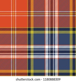 Textile tartan plaid texture seamless pattern. Vector illustration.