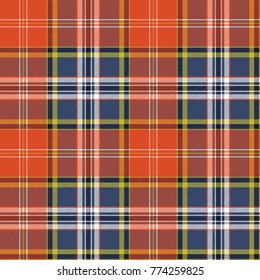 Textile tartan plaid texture seamless pattern. Vector illustration.