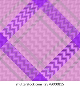 Funda de lona de lona textil de textura vectorial sin costura con una tela de patrón de contrastes en colores claros y violeta.
