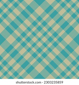 Tejido textil. Compruebe el fondo de fondo. Patrón vectorial de tela sin fisuras en colores pastel y cian.