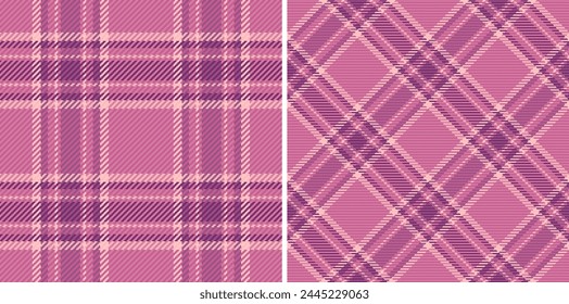 Textile texture check of fabric background pattern with a plaid vector tartan seamless. Set in sunset colors of picture frame ideas.