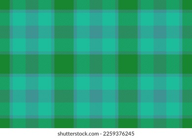 Textile texture check. Pattern fabric tartan. Seamless plaid background vector in green and turquoise colors.