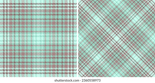Textile texture fabric of check pattern background with a tartan vector plaid seamless set in cream colors.