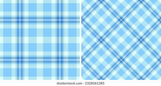 Textile Textur Plaid von nahtlosen Tartan-Scheck mit einem Gewebe Muster Vektorhintergrund in Meeresfarben.