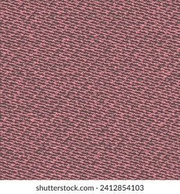 Textile texture, rough mesh fabric. Fragment of a jute carpet woven in black and pink. Coarse cloth  background. Abstract vector seamless.