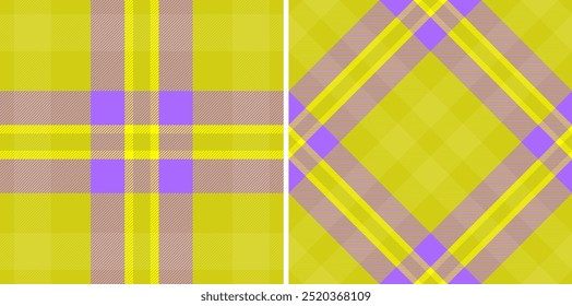 Textura têxtil sem costura de fundo xadrez com um padrão tartan vetor tecido. Definido em cores elegantes para cobertor acolhedor.