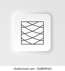 Textile thread, thread wool icon. Simple element illustration natural concept. Textile thread, thread wool icon. Neumorphic style vector icon