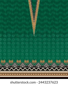 Textile Three Pieces Design, Pakistani Ladies Kurti Exquisite border design, border pattern Pakistani