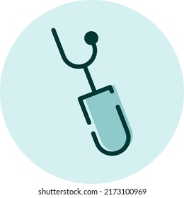 Textile tool, illustration, vector on a white background.