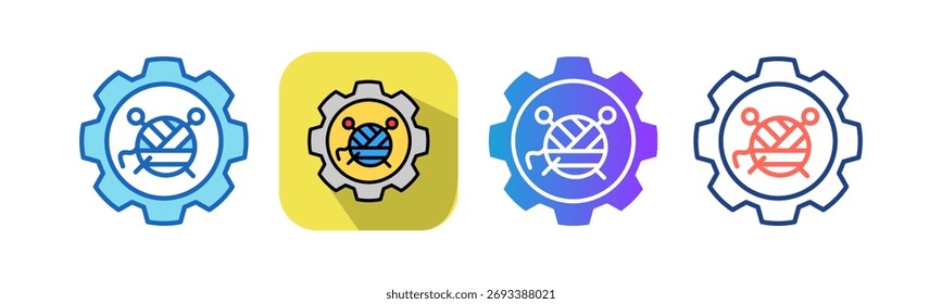 Icono de comercio textil Ilustración vectorial multiestilo