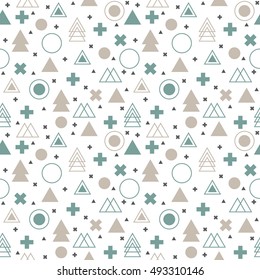 Textile tribal background. Geometric scandinavian seamless pattern
