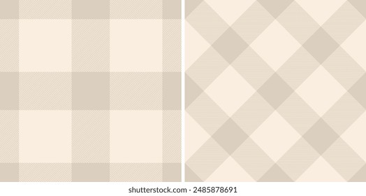 Textile vector background of texture plaid seamless with a check fabric tartan pattern. Set in food colours. Cozy living room ideas.