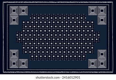 Textile, Vector illustration of fabric pattern or geometry texture modern pattern,wallpaper,carpet,batik,textile,ethnicity,fabric