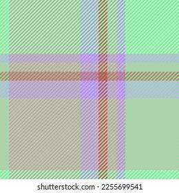 Textile vector seamless. Tartan pattern fabric. Background texture plaid check in green and pastel colors.