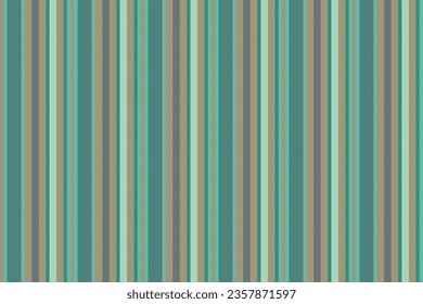 Textile vector stripe of background texture pattern with a seamless vertical lines fabric in teal and orange colors.