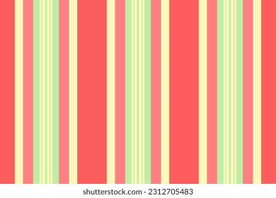 Textile vertical pattern of lines stripe fabric with a seamless texture vector background in light and red colors.