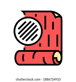 textile wallpaper color icon vector. textile wallpaper sign. isolated symbol illustration