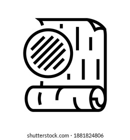 vector de icono de la línea de fondo de escritorio textil. signo de papel tapiz textil. símbolo de contorno aislado ilustración negra