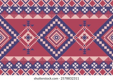 Textile or wallpaper pattern. The pattern is made
out of geometric shapes. You can use it to
decorate a living space or in handicrafts.