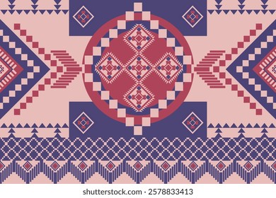 Textile or wallpaper pattern. The pattern is made
out of geometric shapes. You can use it to
decorate a living space or in handicrafts.