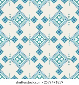 Textile or wallpaper pattern. The pattern is made
out of geometric shapes. You can use it to
decorate a living space or in handicrafts.