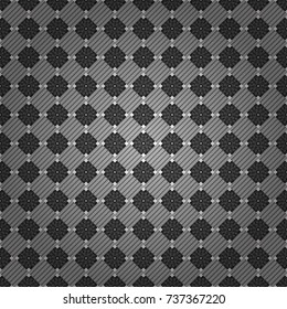For textile, wallpaper, wrapping paper. Hand drawn seamless pattern. Ethnic theme. Vector tribal design in black, white and gray colors. Zigzag and stripe line, rhombus and tiles.