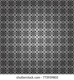 For textile, wallpaper, wrapping paper. Hand drawn seamless pattern. Vector tribal design in white, gray and black colors. Zigzag and stripe line, rhombus and tiles. Ethnic theme.