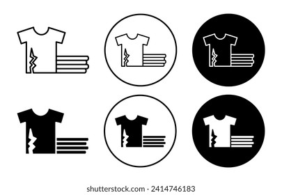 textile waste Line Art Logo set. textile waste Vector Illustration