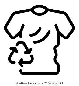 Textile waste sorting icon outline vector. Clothes recycling. Waste management industry