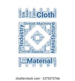 textile word cloud. tag cloud about textile