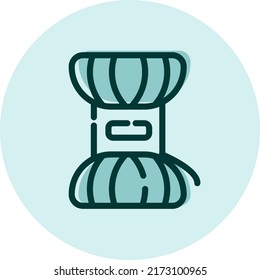 Textile yarn, illustration, vector on a white background.