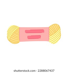 textile yarn wool cartoon. cotton fiber, color craft textile yarn wool sign. isolated symbol vector illustration