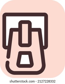 Textile zipper, illustration, vector on a white background.