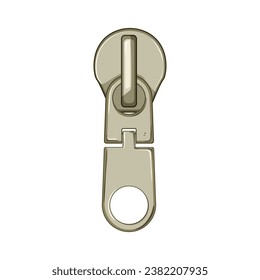 textile zipper puller cartoon. apparel collection, flat sketch, wear zip textile zipper puller sign. isolated symbol vector illustration