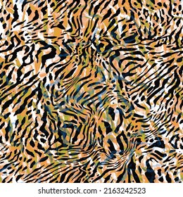 a textile-appropriate metered pattern consisting of zebra and leo