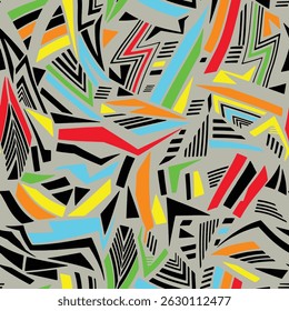Textile-appropriate metering pattern consisting of geometric (line-square-triangle) objects