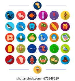 textiles, atelier, cinematograph and other web icon in flat style. phenomenon, animals, products, icons in set collection.