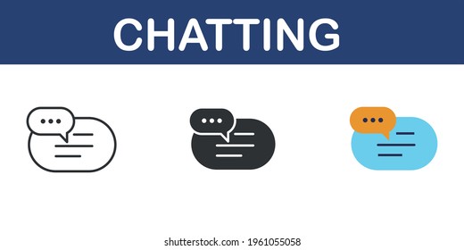 texting bubble messaging vector icon social media